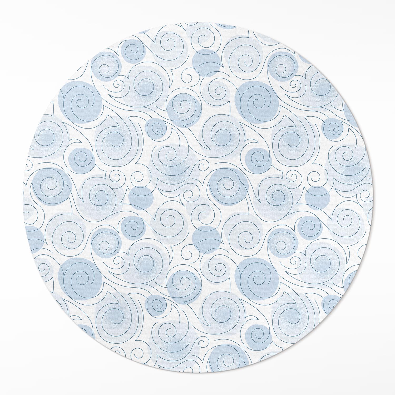Kulatý vinylový koberec Salon Akvarijní abstrakce kruhů a vln ⌀ 110 cm