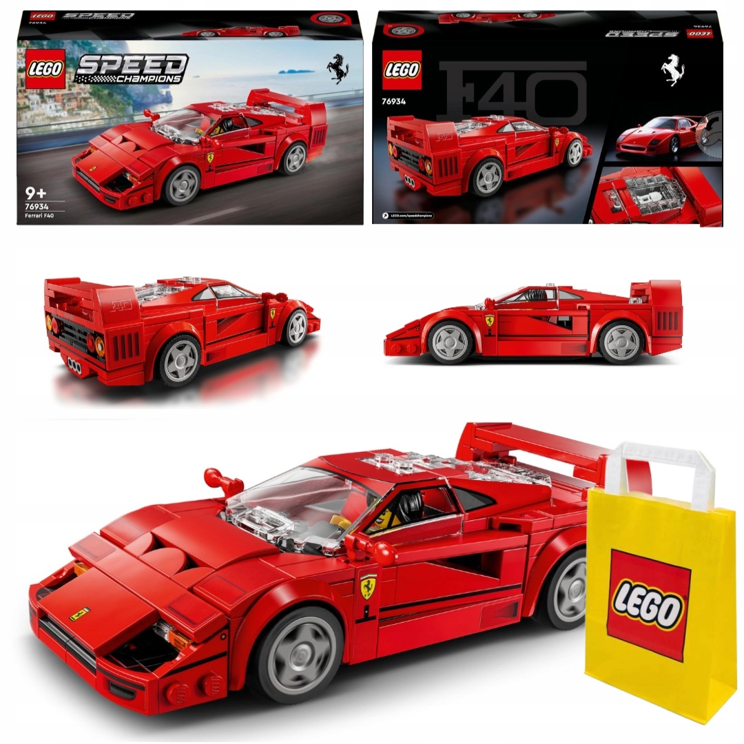 Lego Speed Champions 76934 Ferrari F40 Červený Auto Model Dárek