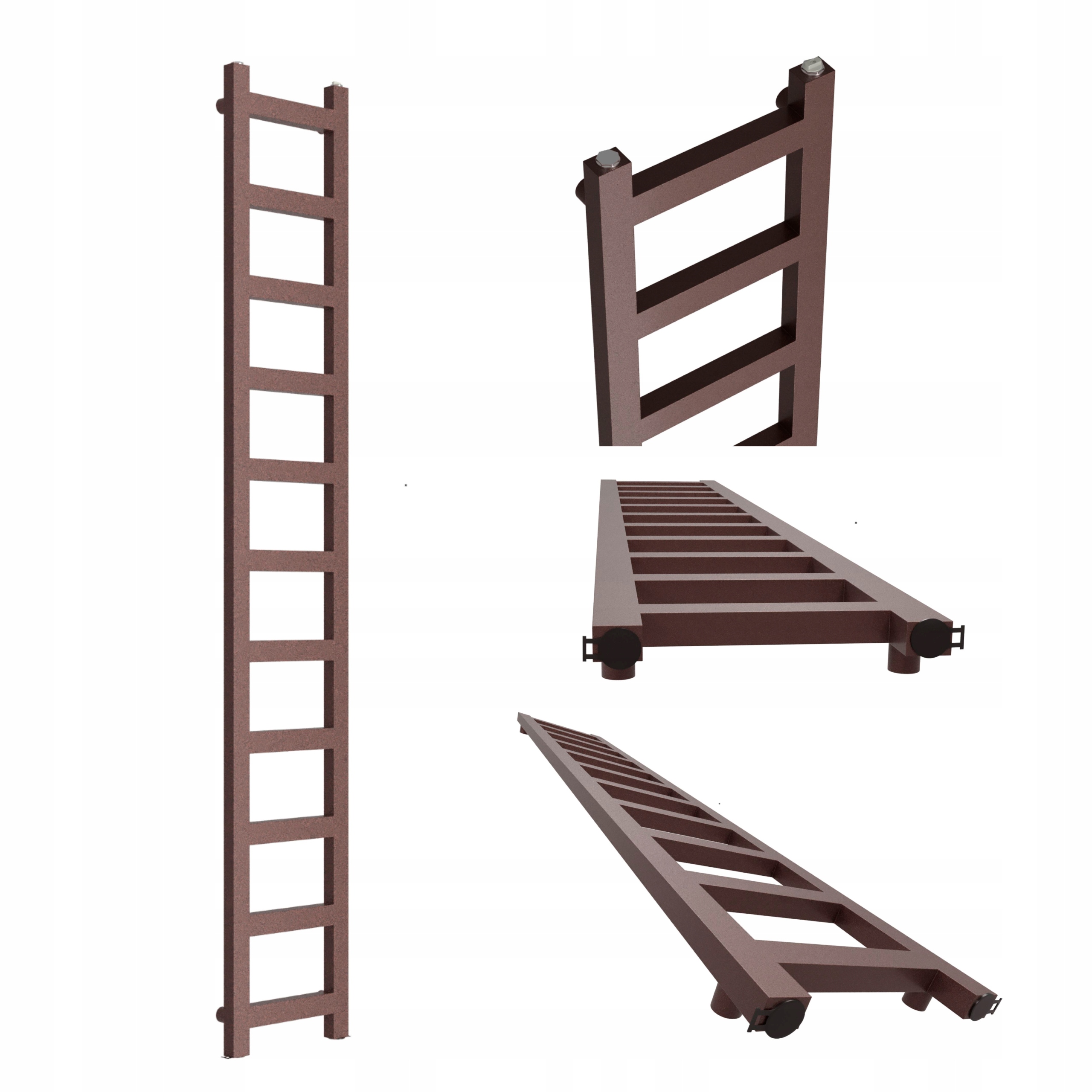 Koupelnový radiátor Lucy 1210x250 Bordo