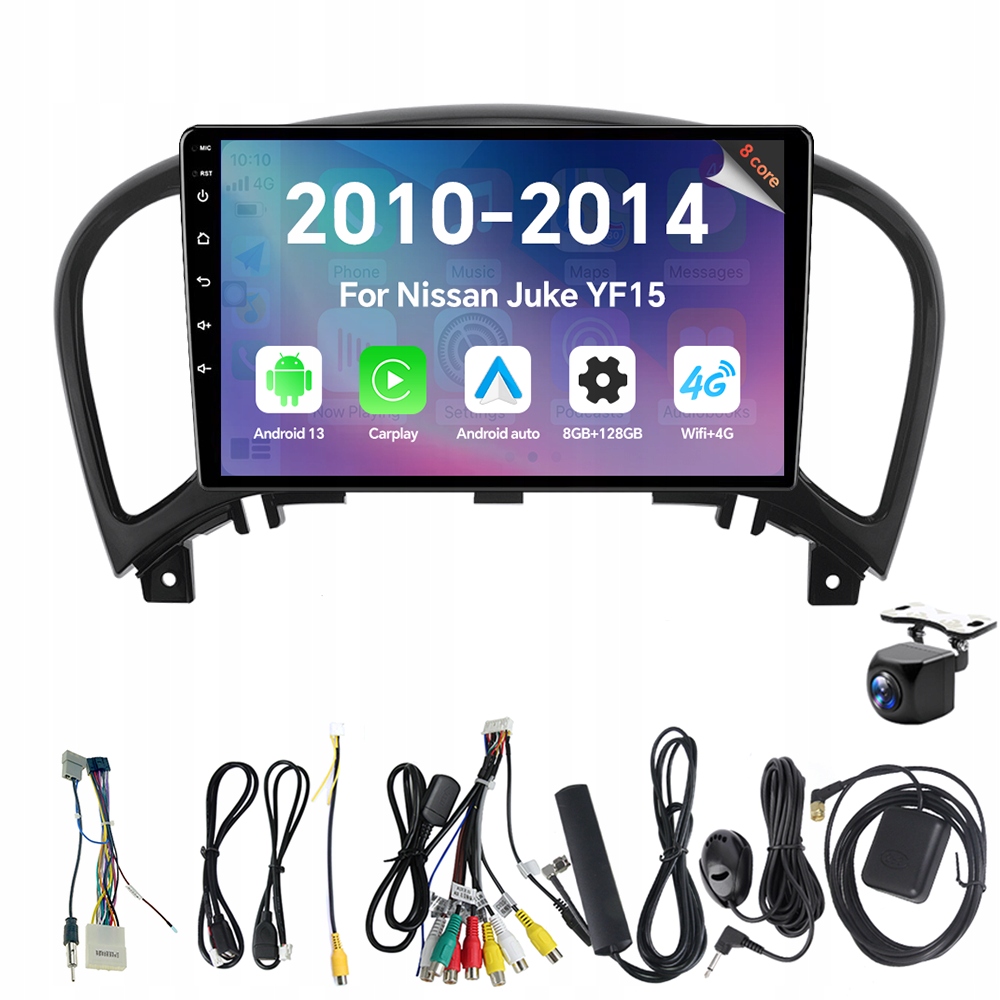 Autorádio Eunavi 2Din s Androidem 13 pro Nissan Juke YF15 2010-2014