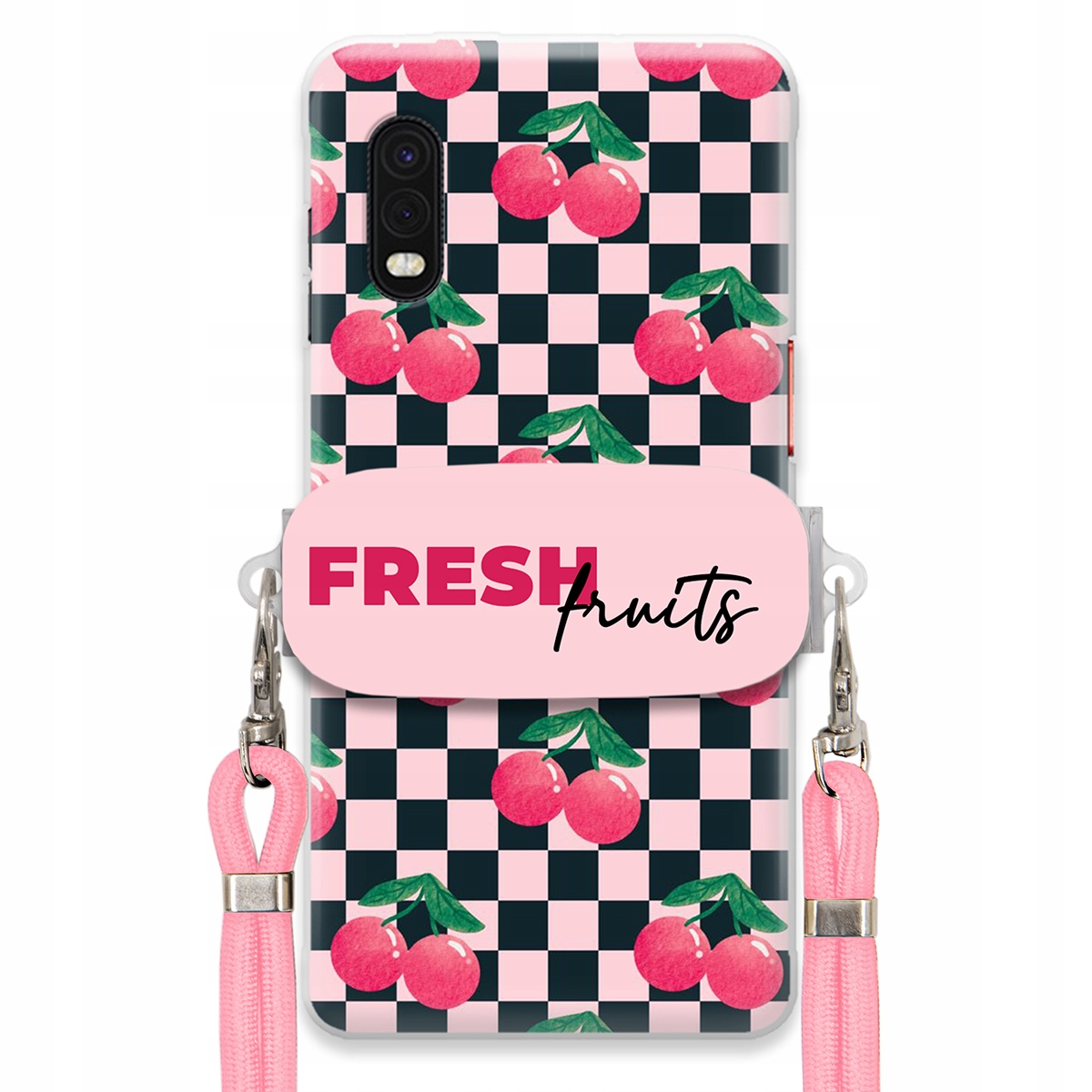 Puzdro pre Samsung Xcover Pro Vodítko Crossbody+ Držiak Šachovnica Fresh Fruits