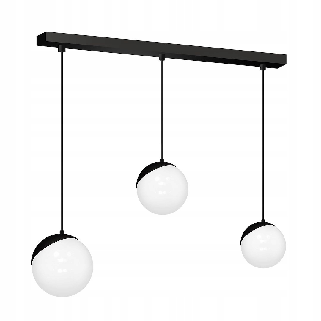 Závesná lampa Milagro Sfera čierna 3xE14 40W 15 cm