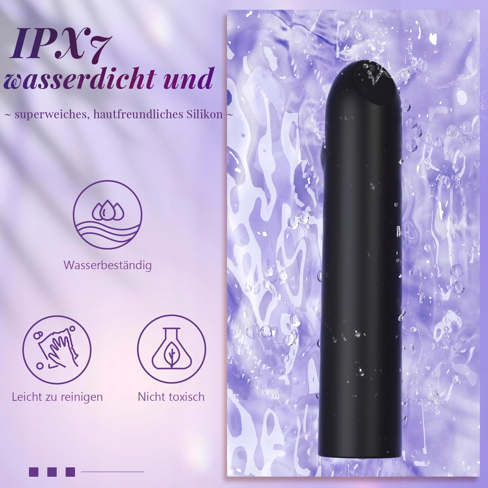 MINI VIBRATOR DLA KOBIET 10 TRYBÓW WIBRACJI CICHA STYMULACJA — miniatura 6
