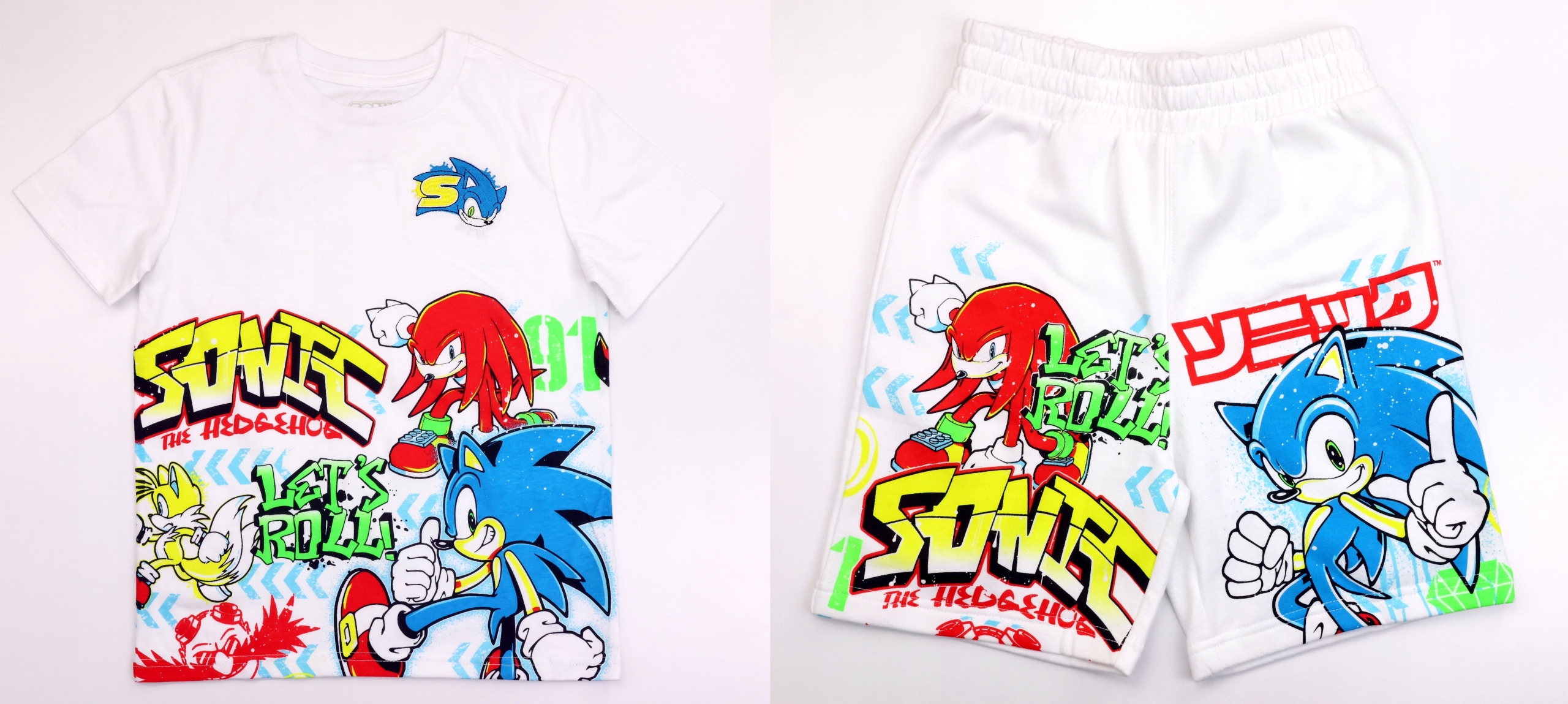 Zestaw dziecko Koszulka Spodenki dresowe Sega SONIC The Hedgehog 6/7HAFT Kolor biały