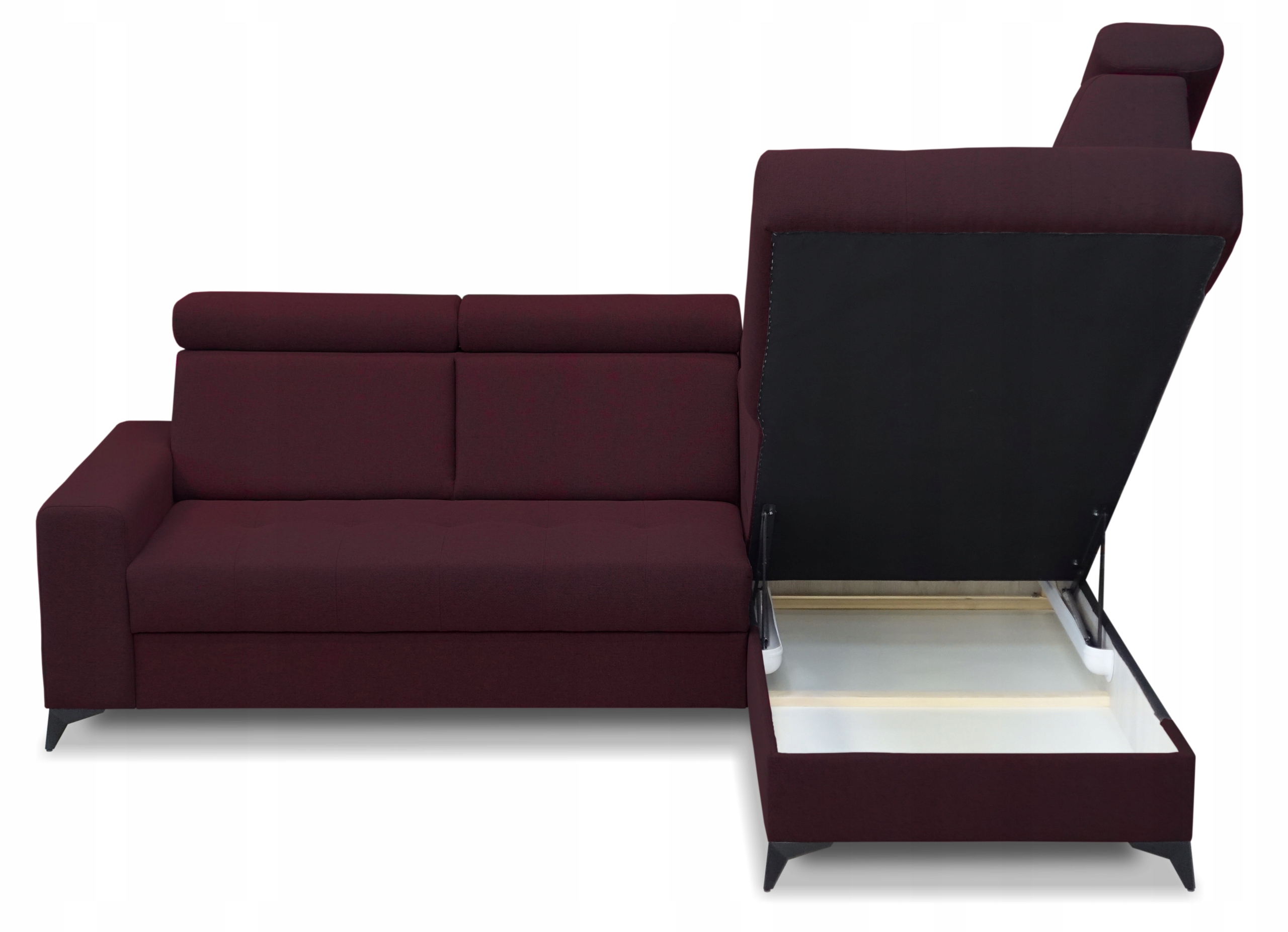 Narożnik z funkcją spania i pojemnikiem na pościel rozkładany PALERMO II Wysokość mebla 90 cm