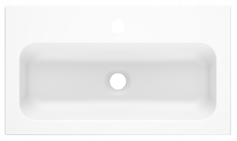 Umyvadlo Na Desku 60 obdélníkové Granitové Čistá Bílá Moderno