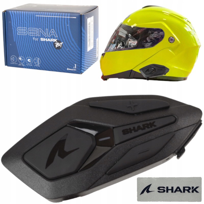 Interkom motocyklowy Sena do kasków Shark Bluetooth komplet na 1 kask