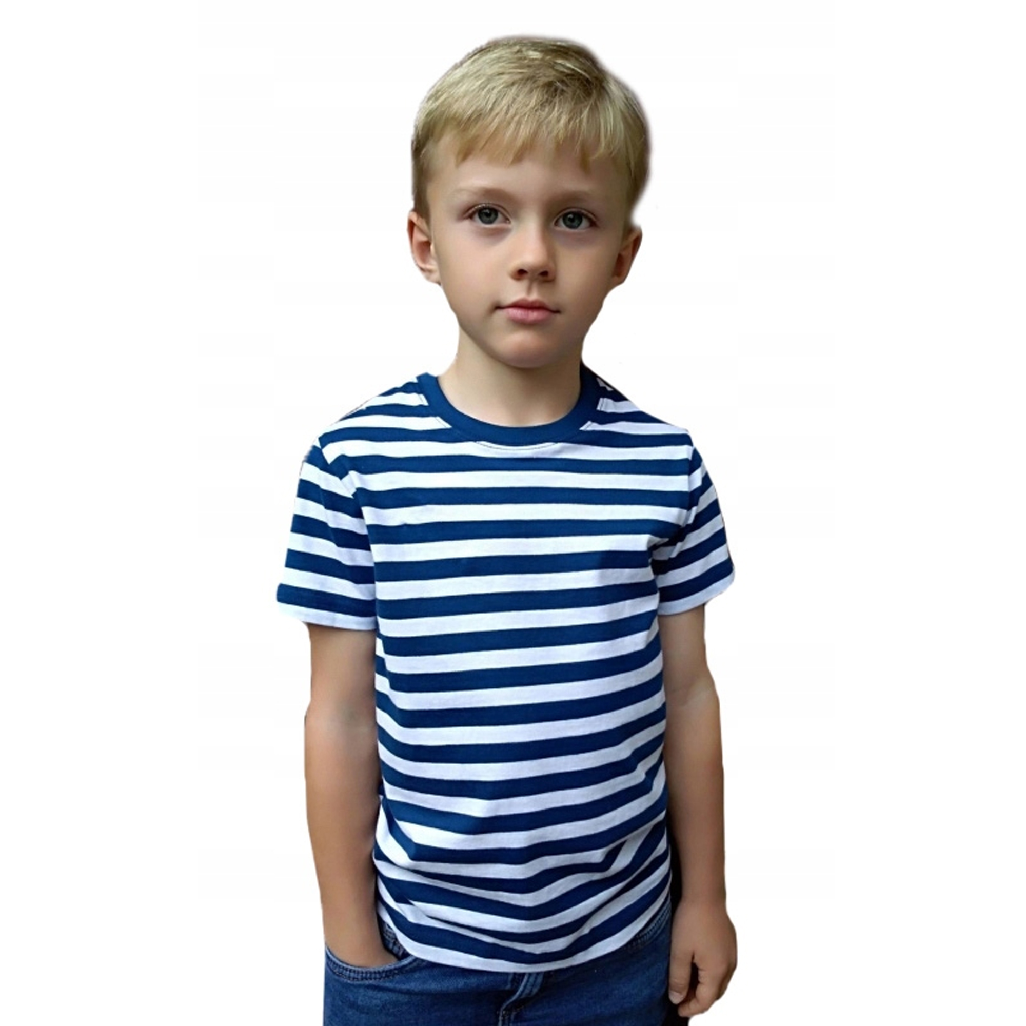 

T-shirt Koszulka Bawełna Dziecięca W Paski 164