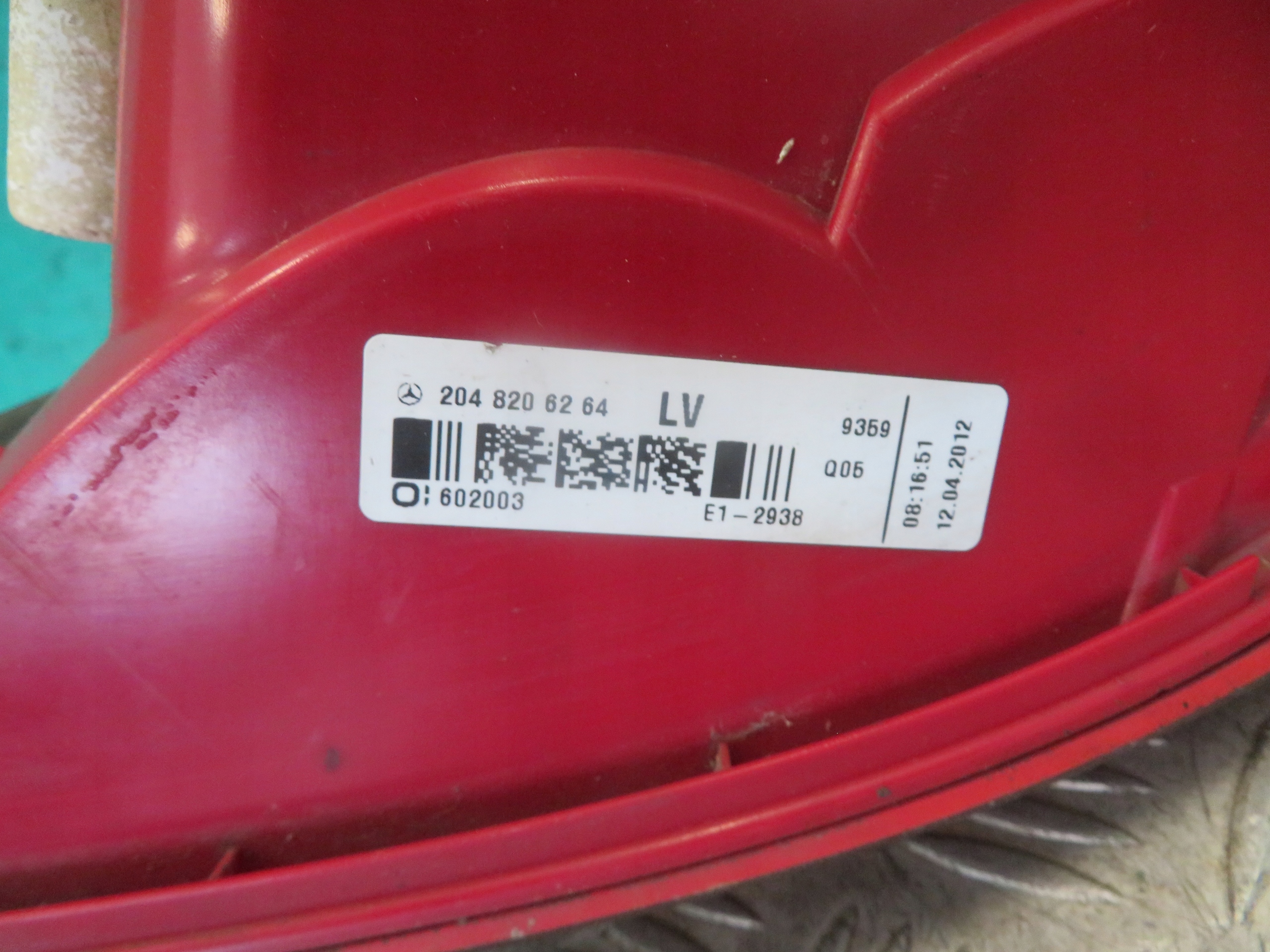 light left rear part MERCEDES W204 12R A2048206564