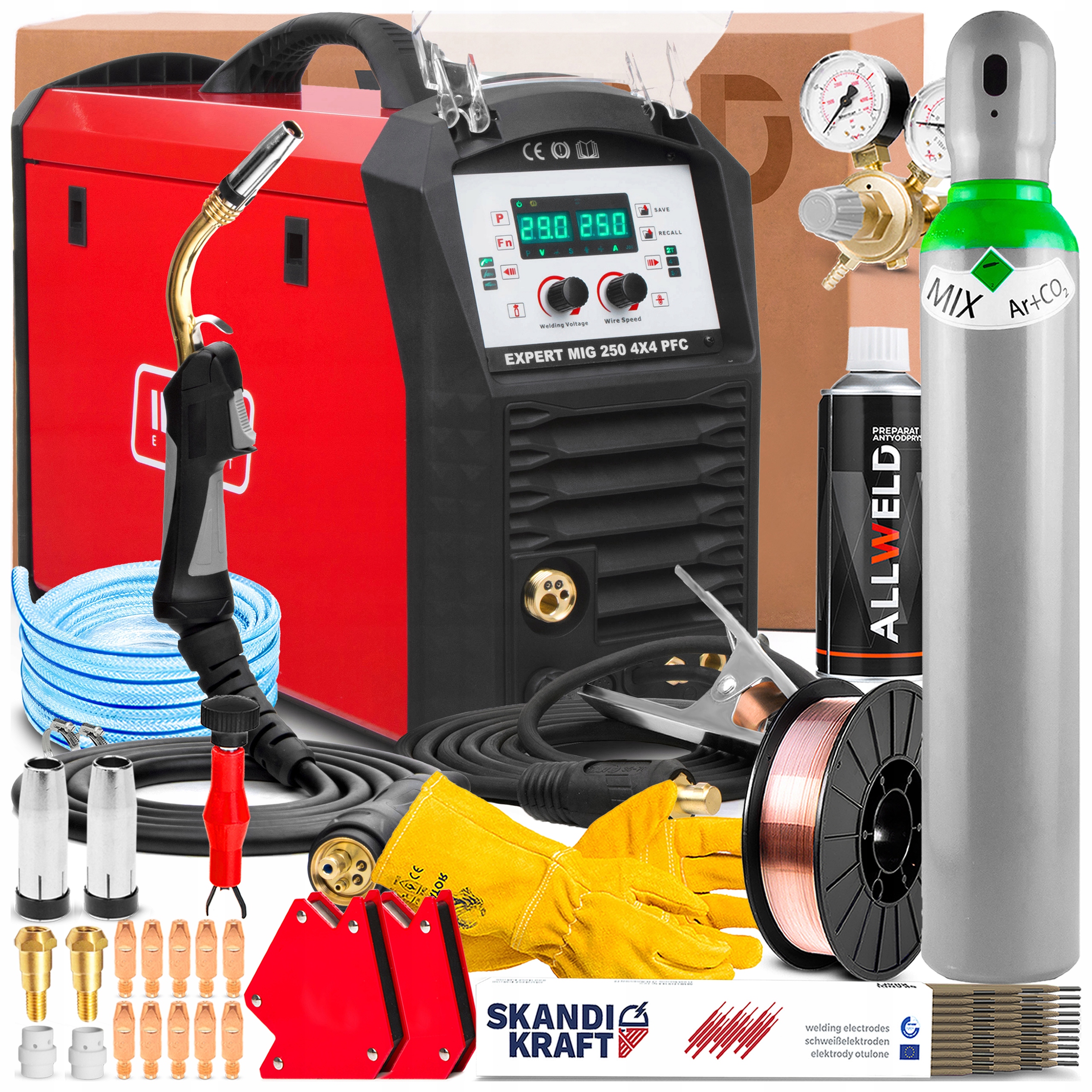 Poloautomat Ideal Expert Mig 250 4X4 Pfc Mma Tig Lift 230V 250A Synergie