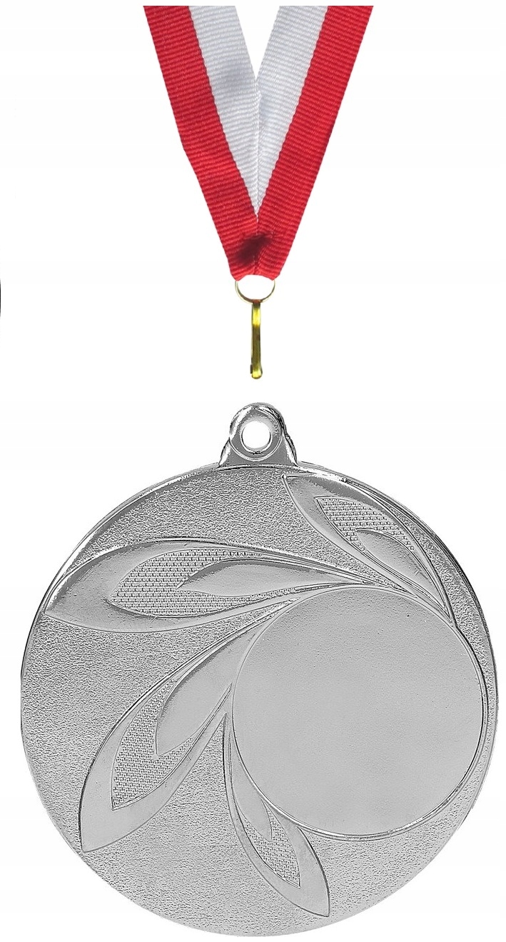 

Medal Srebrny z grawerem Nagroda 50mm Wstążka