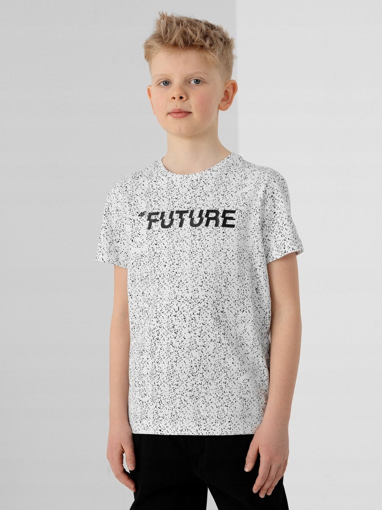 KOSZULKA CHŁOPIĘCA 4F T-SHIRT BAWEŁNA 158 Dekolt okrągły