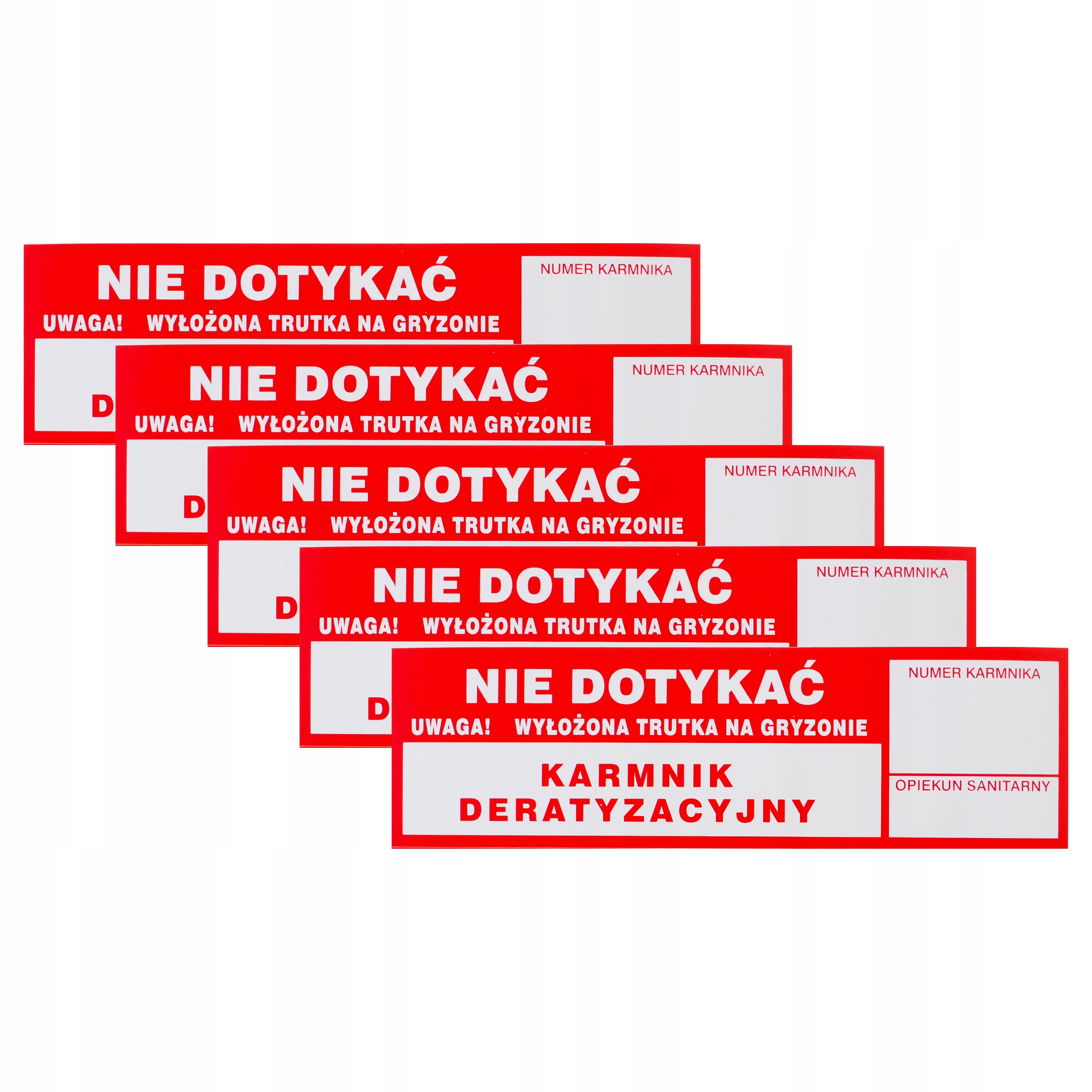 

5 naklejek na karmnik deratyzacyjny stację Haccp