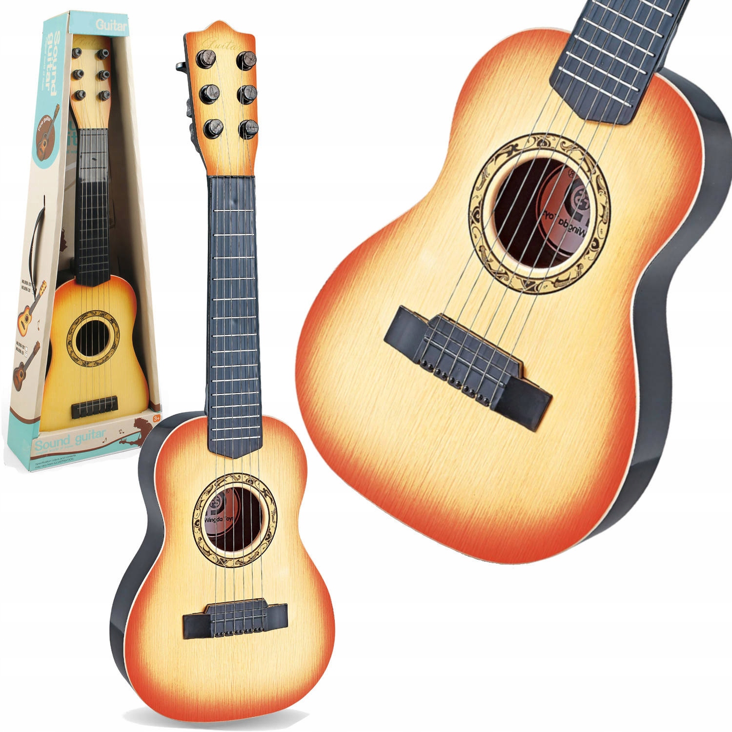 

Gitara Klasyczna Dla Dzieci 6 Strun metalowe 55 cm