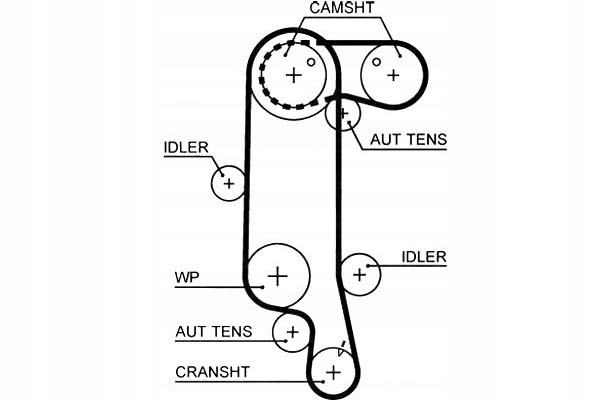 Rozvodový Řemen Gates 036109119Q 036109119AG 036109