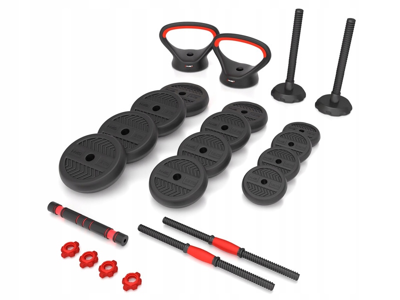 Zestaw hantli HMS SGN120 6w1 (2x10 kg)