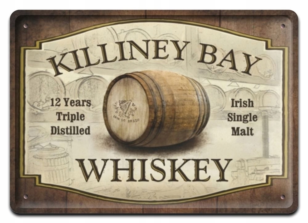 Whiskey Metalowy Szyld Plakat Retro Vintage #01159