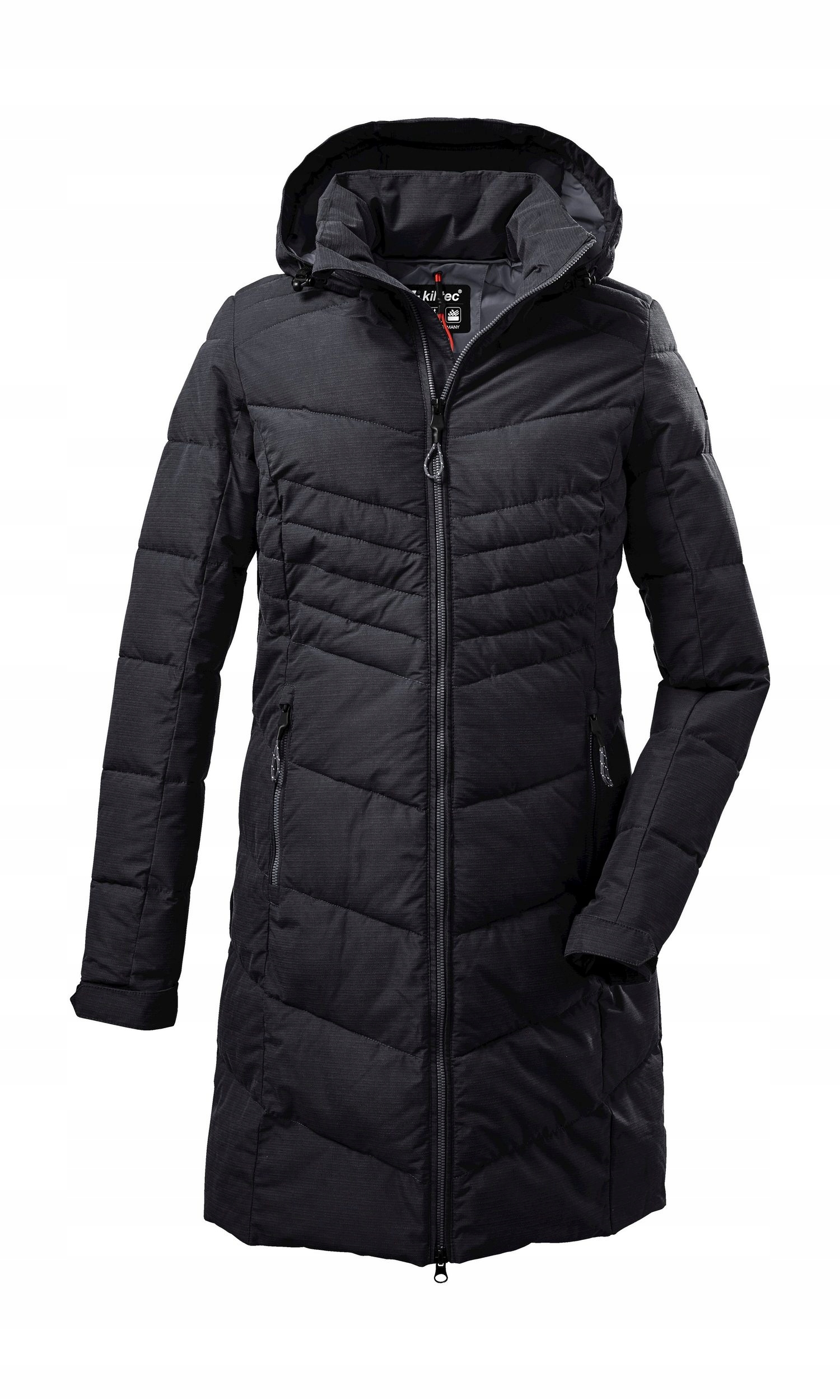 Parka Dámská zimní bunda Killtec KOW150 Dlouhá Černá Velikost 44 XXL