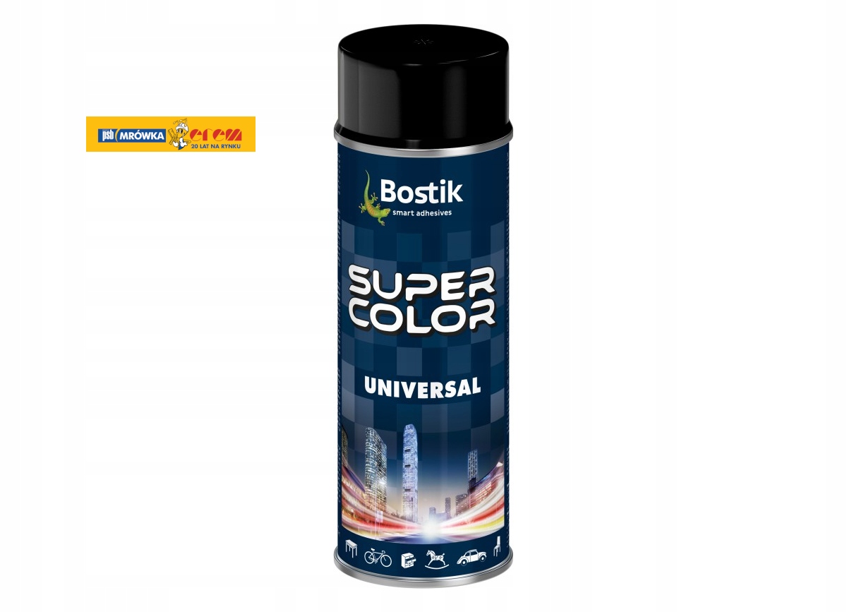 Lakier uniwersalny Czarny Połysk 9005 400ml BOSTIK