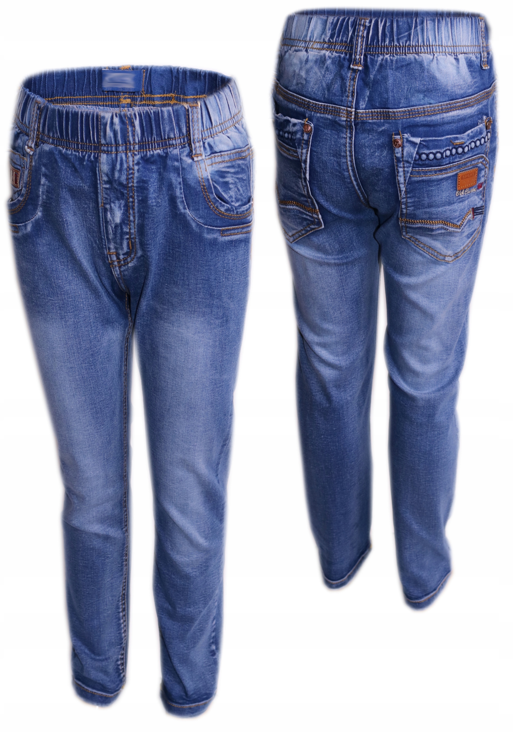 Spodnie jeansowe chłopięce jeansy 134-140