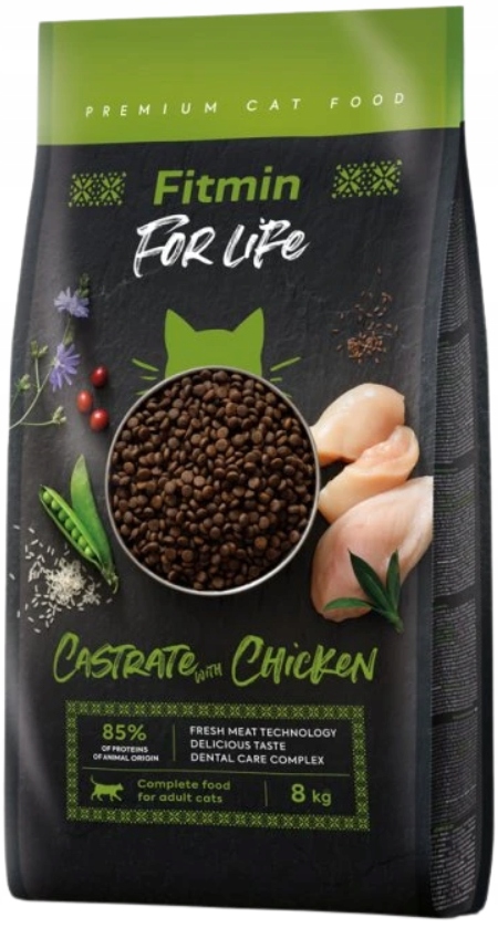 Fitmin Cat For Life Castrate sucha karma dla kota Kurczak 8 kg