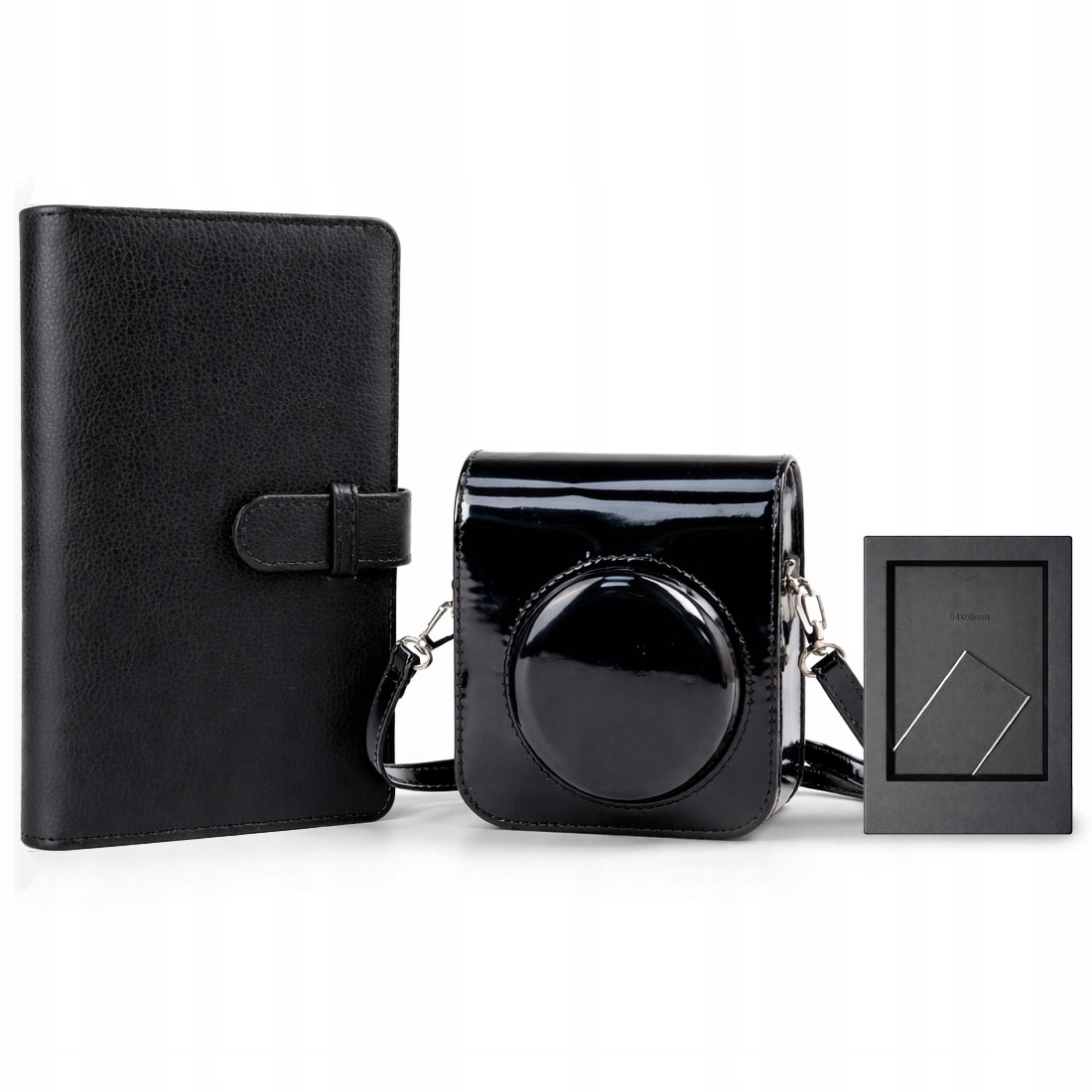 Sada příslušenství pro Fujifilm Instax Mini 12, Album, Pouzdro, Rámeček, Černá