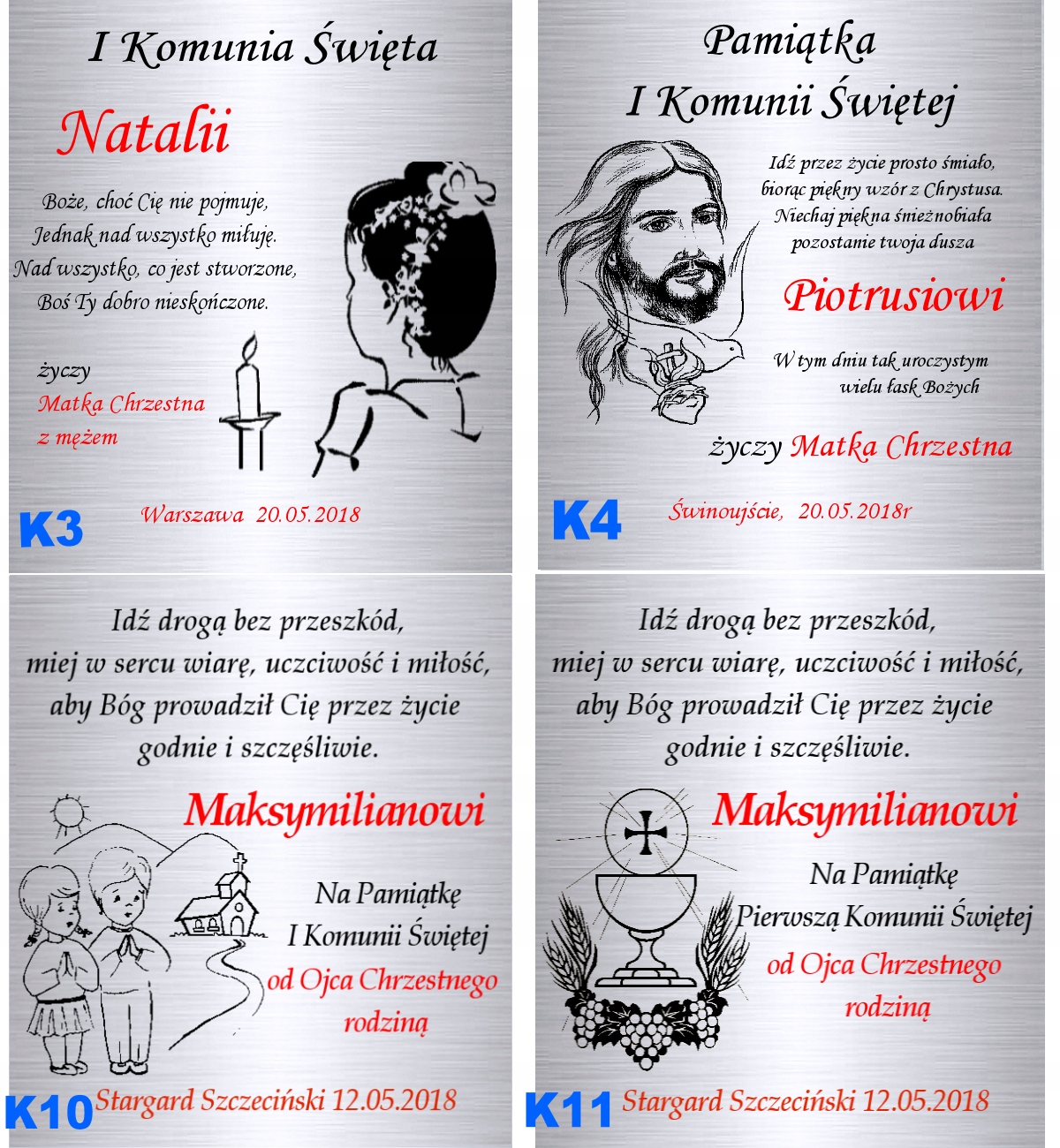 Srebrny Łańcuszek 925 Medalik Aniołek Róż Grawer Próba srebra 925