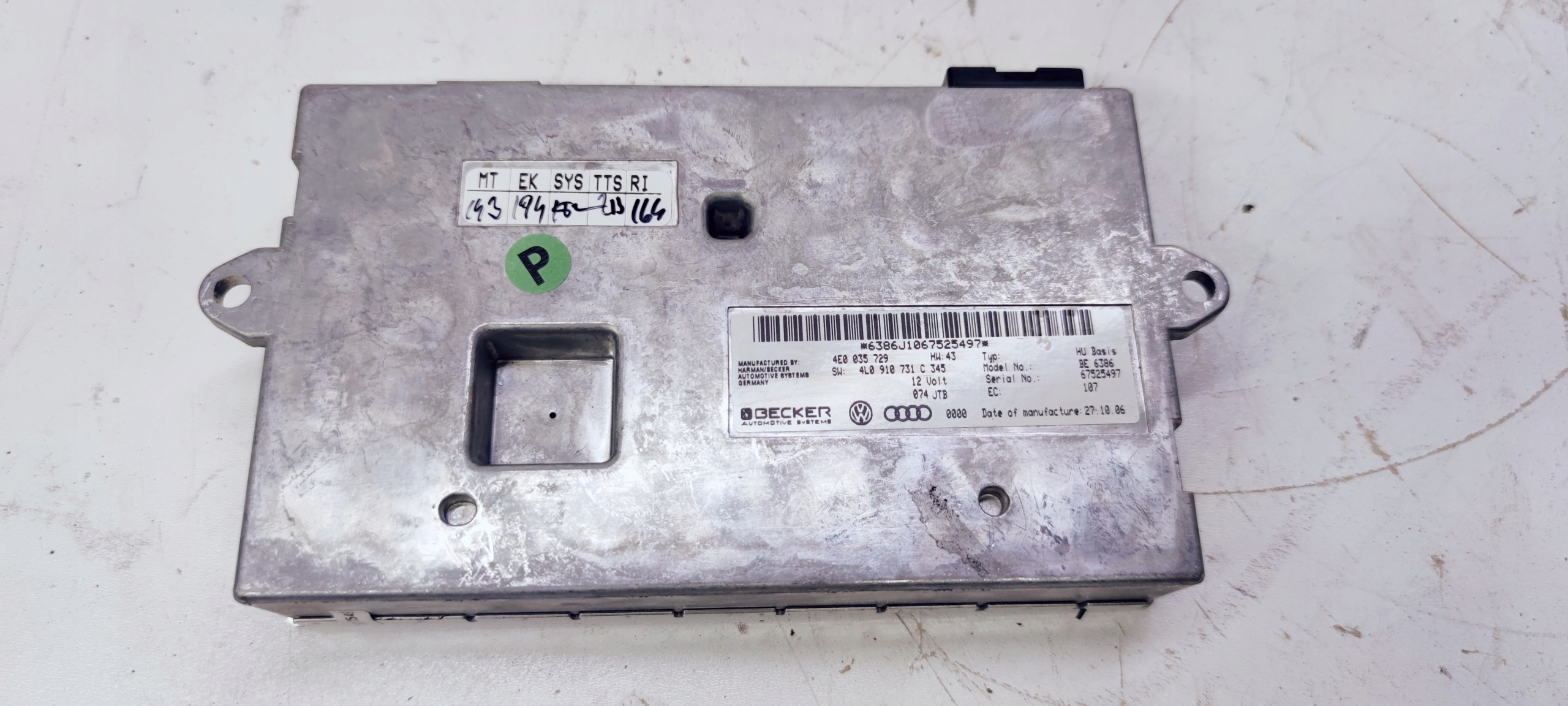 control unit module MMI Q7 A6 C6 4E0035729 4L0910731C