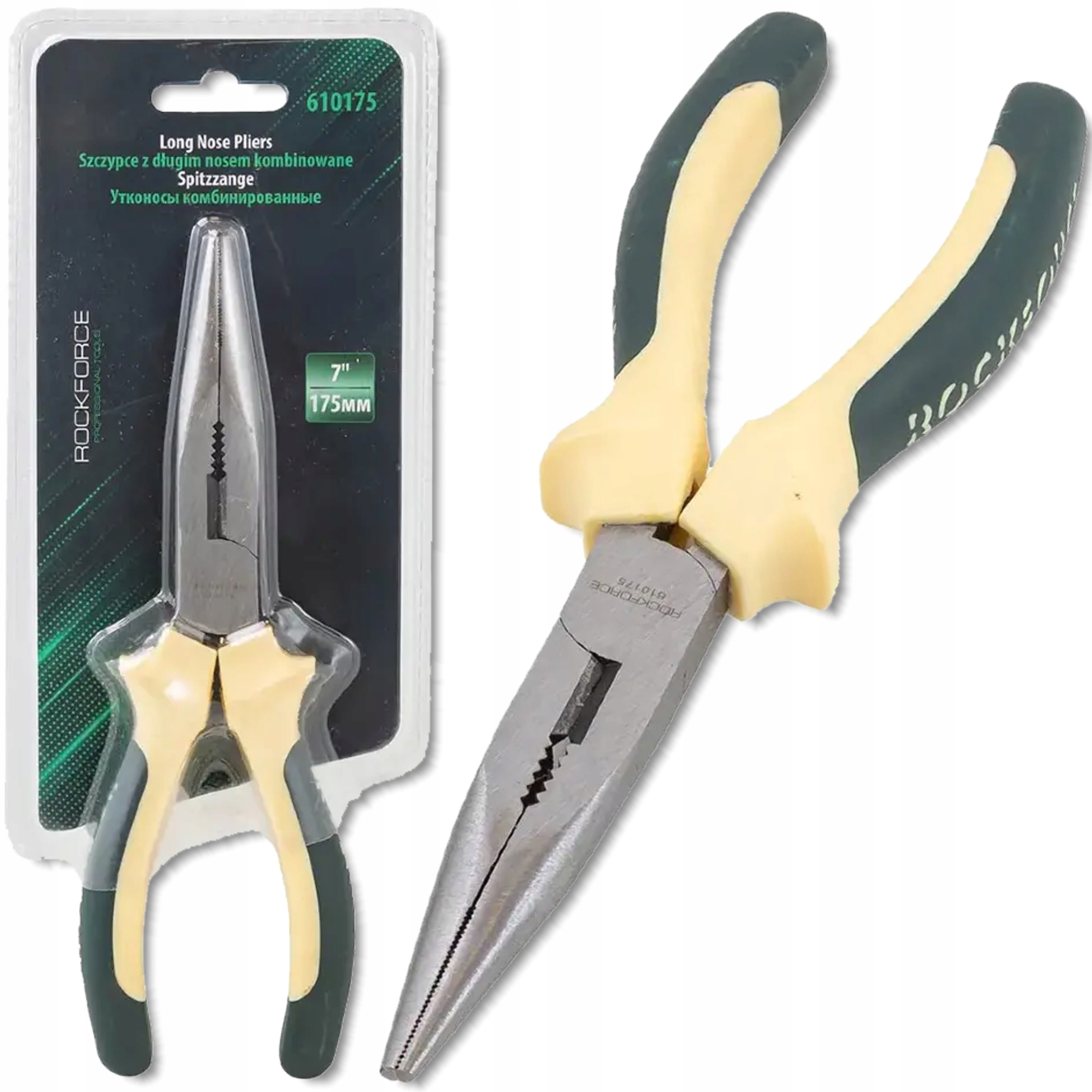 Rockforce Szczypce Cienkie kombinowane Profi CrV 7" 150mm Wąskie