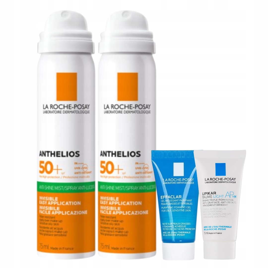 La Roche-Posay Anthelios Mgiełka do opalania twarzy Spf 50+ 75ml 2-pak