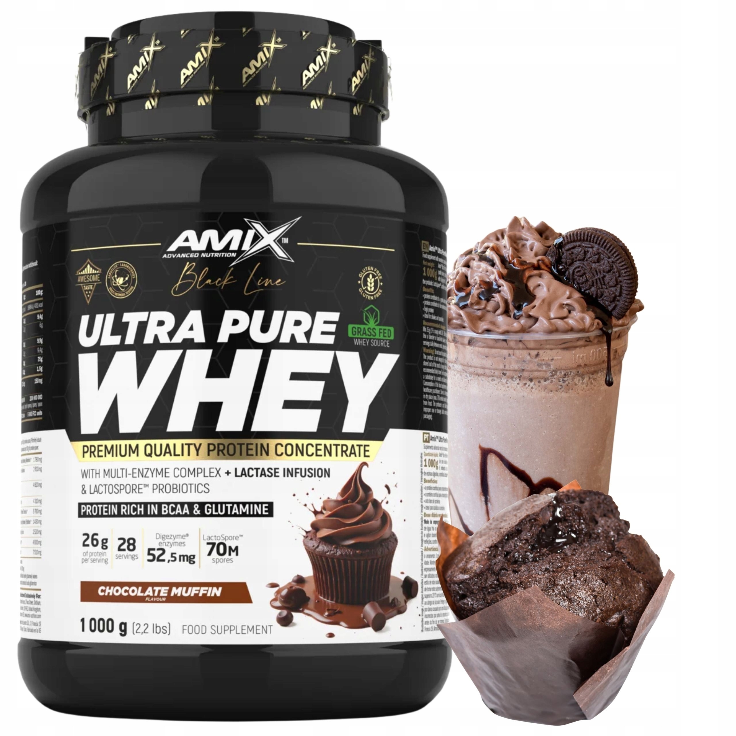 Protein Amix Ultra Pure Whey Wpc protein Čokoláda 1000 g