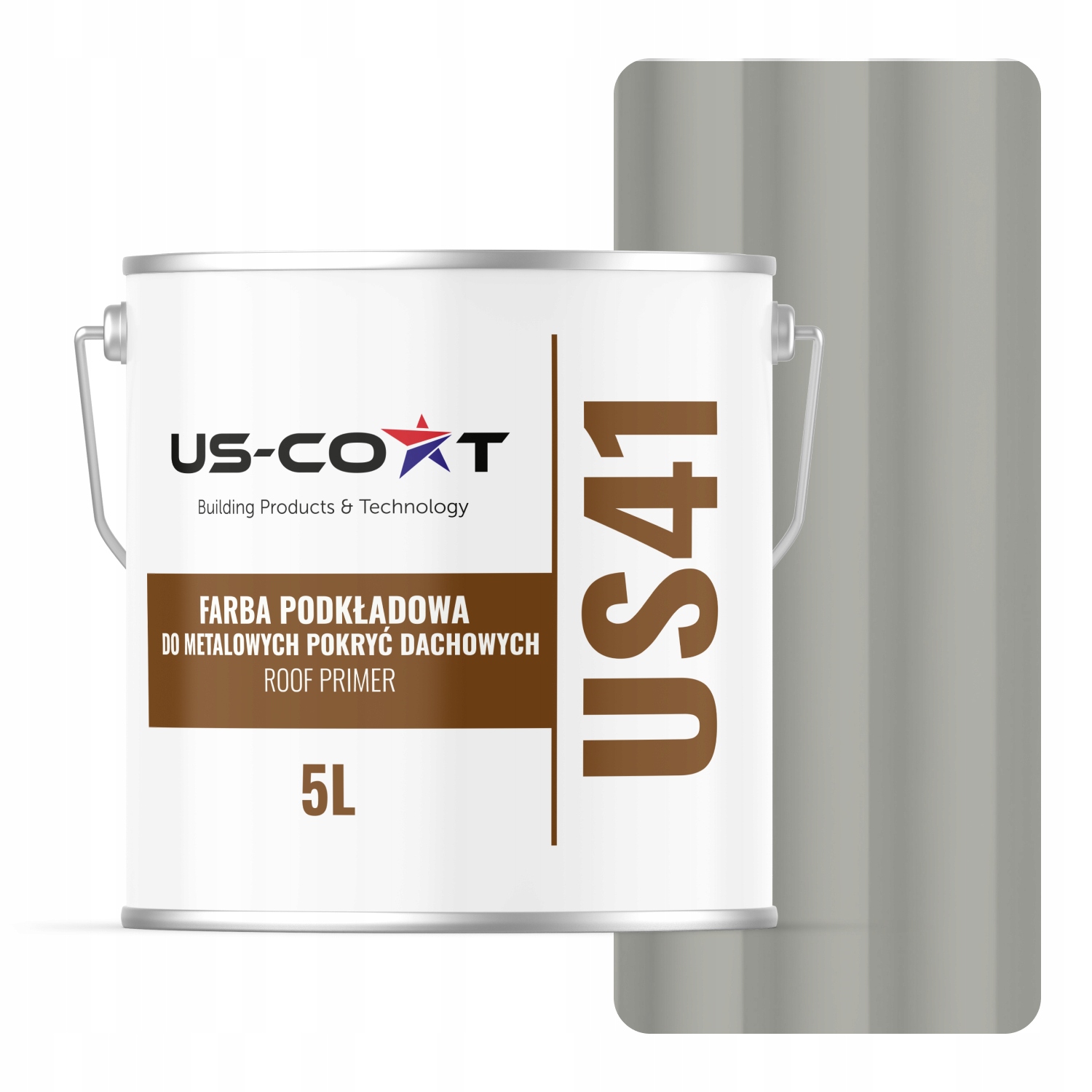 Základná Farba Na Strechu, Pozinkovaný Plech, Oceľ, Sivá Agátová RAL7038 5L Matná