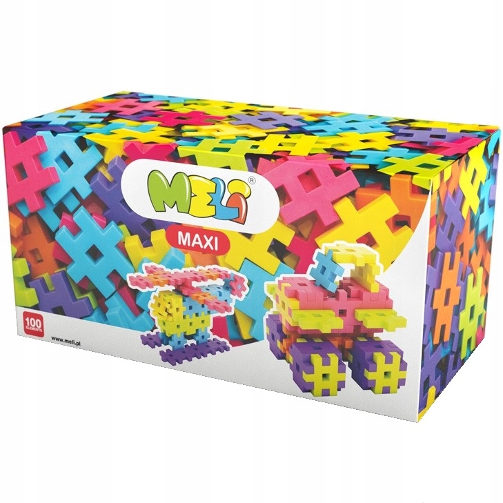 

Meli Klocki Konstrukcyjne Wafle Maxi 100 elementów
