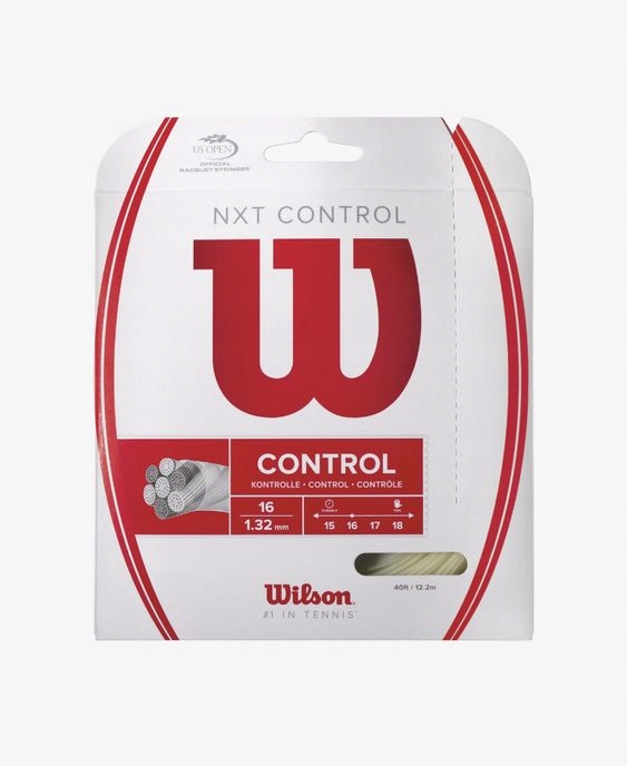 Naciąg tenisowy Wilson Nxt Control 1,32 mm 12 m biały