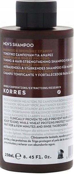 

Korres Men's Szampon Do Włosów Magnez Pszenica