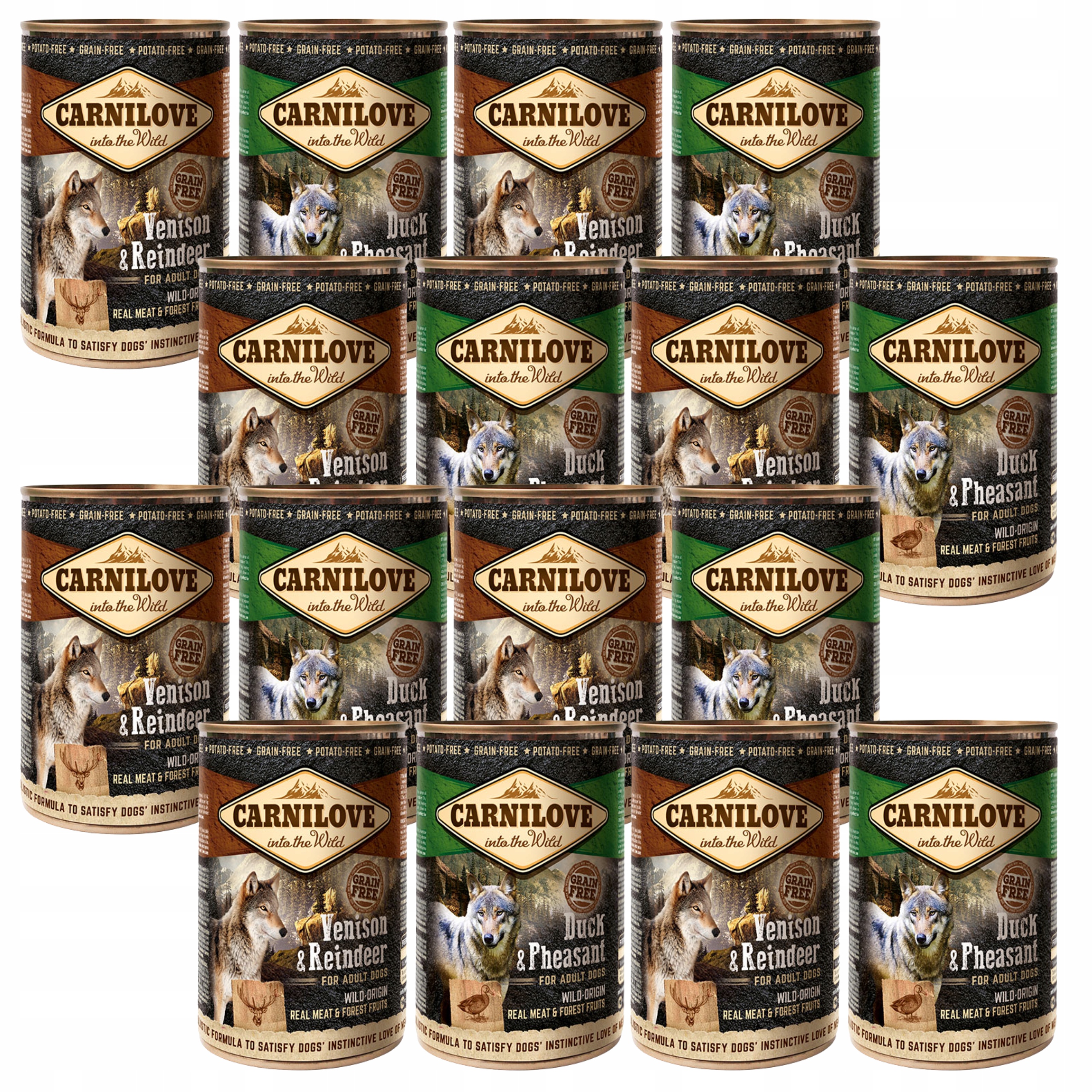 Levně Carnilove Wild Meat krmivo pro psy mix chutí 16 x 400 g