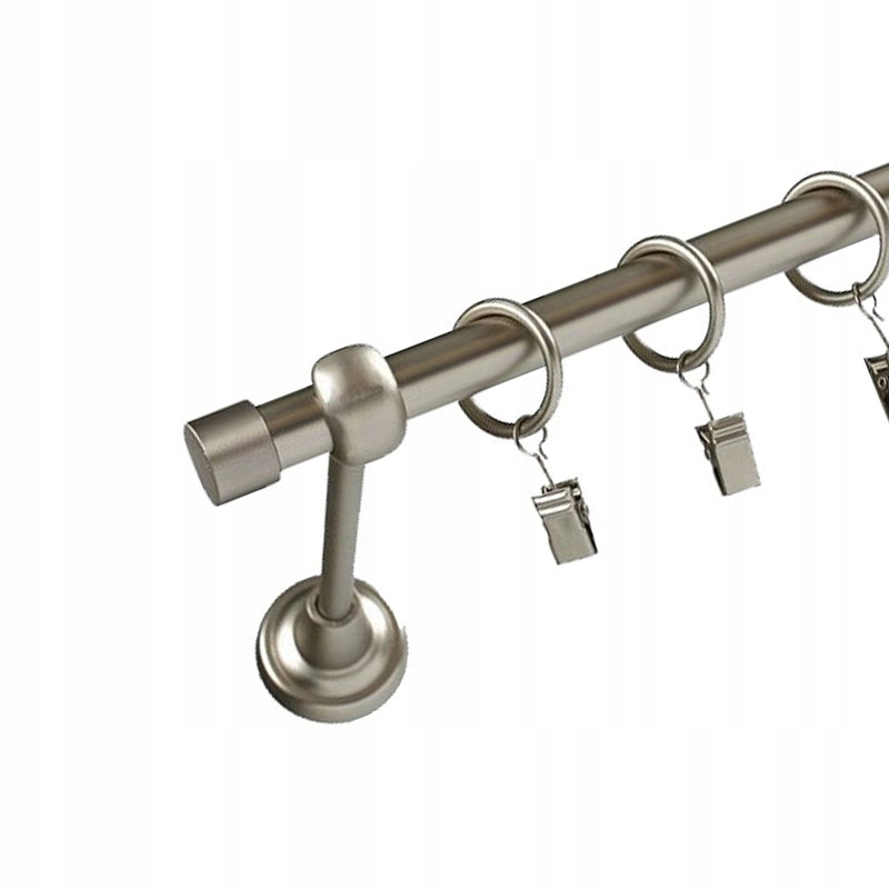 

Metalowy Srebrny karnisz 150 cm 16 mm do pokoju