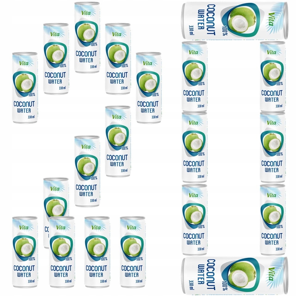 20 x Zdravá přírodní kokosová voda Coconut Water 100% Zavlažování 320 ml Vita
