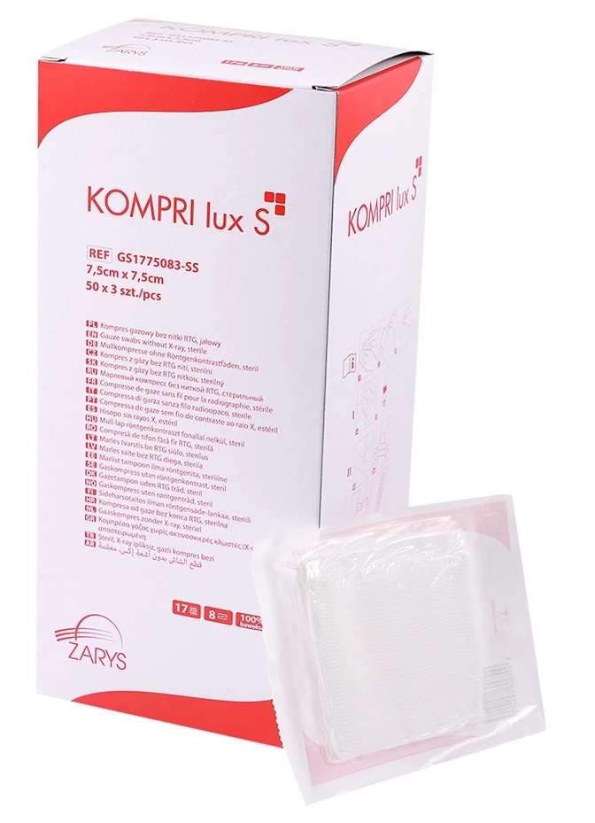 

Kompresy Gazowe 7,5x7,5cm 50x3szt Gaziki Jałowe