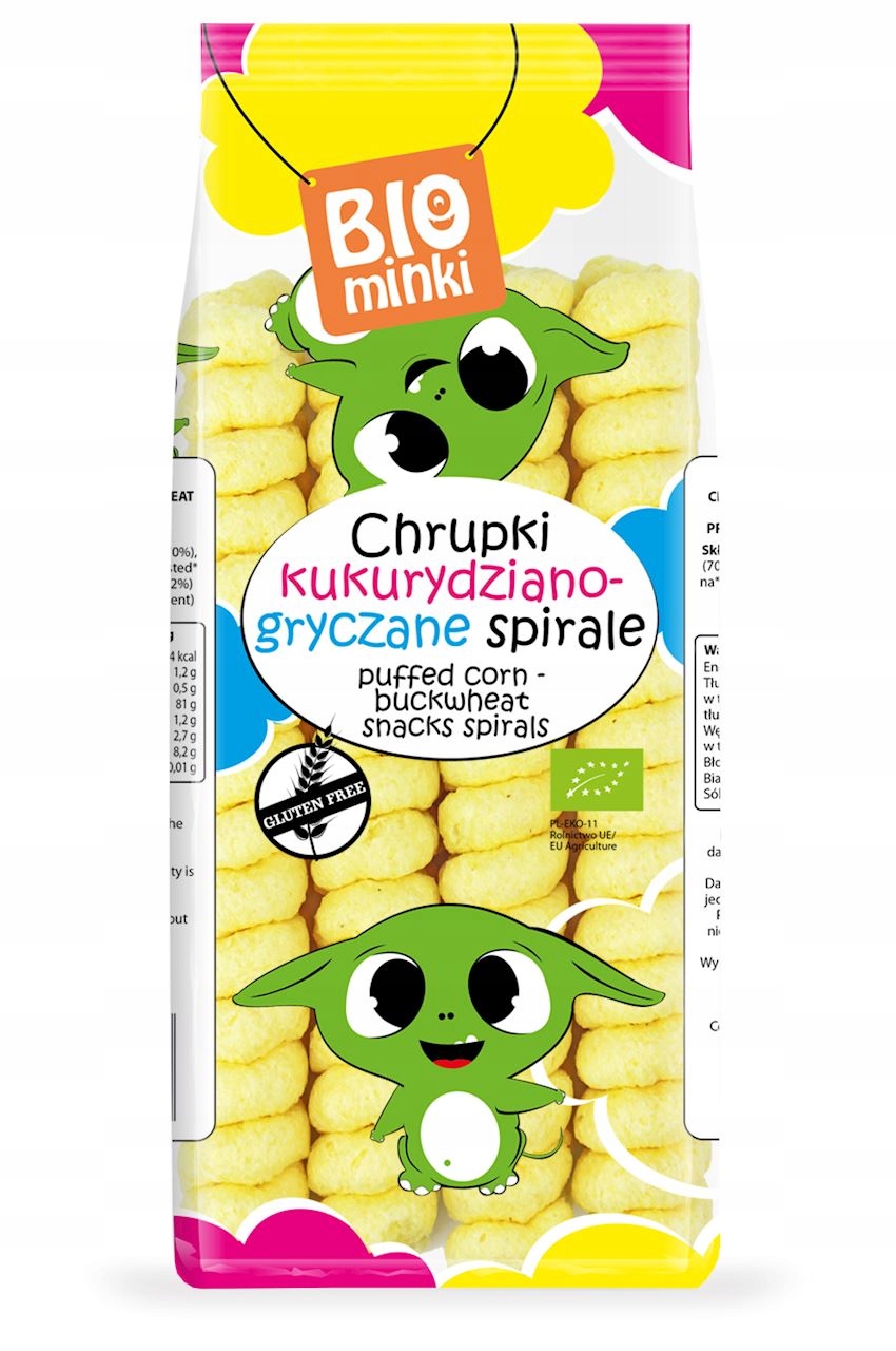 BIOMINKI BIO CHRUPKI KUKURYDZIANO-GRYCZANE SPIRALE BEZGLUTENOWE 60g