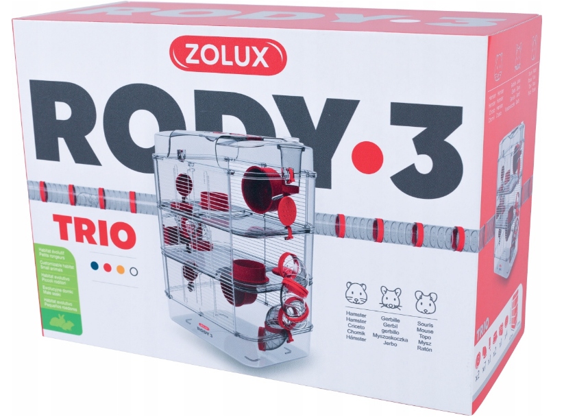 ZOLUX Klatka Dla Chomika TRIO RODY3 Różne Kolory Szerokość produktu 41 cm