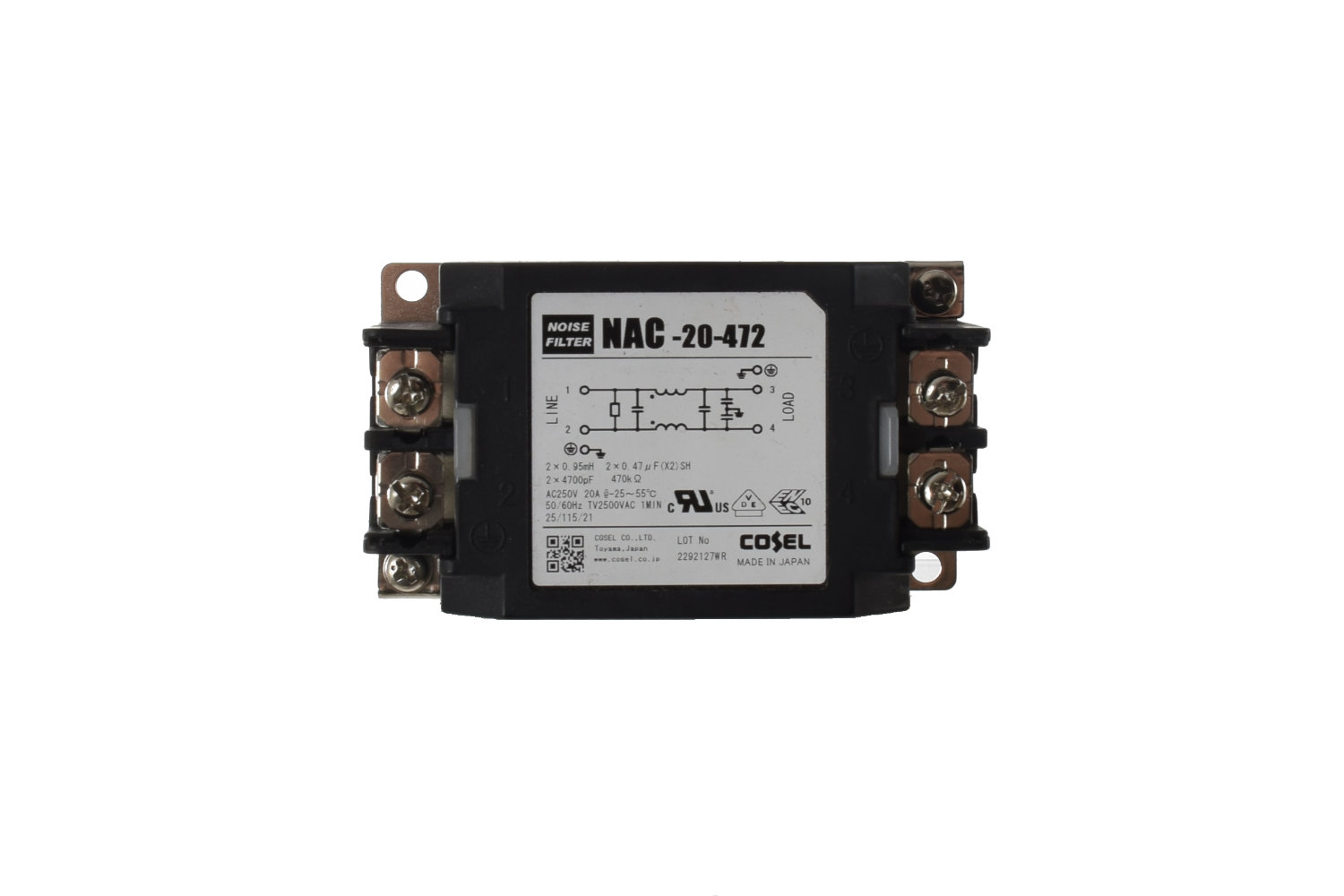 FILTR LINI ZASILAJACEJ COSEL NAC 20 472