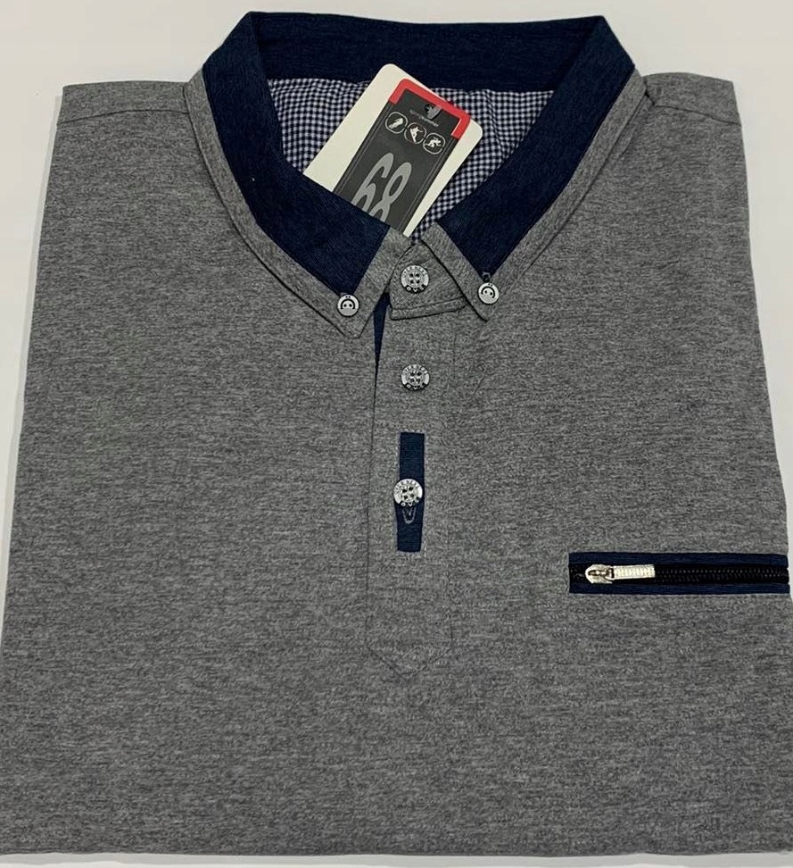 

Koszulka Polo Polówka Męska Szara Duże 5XL