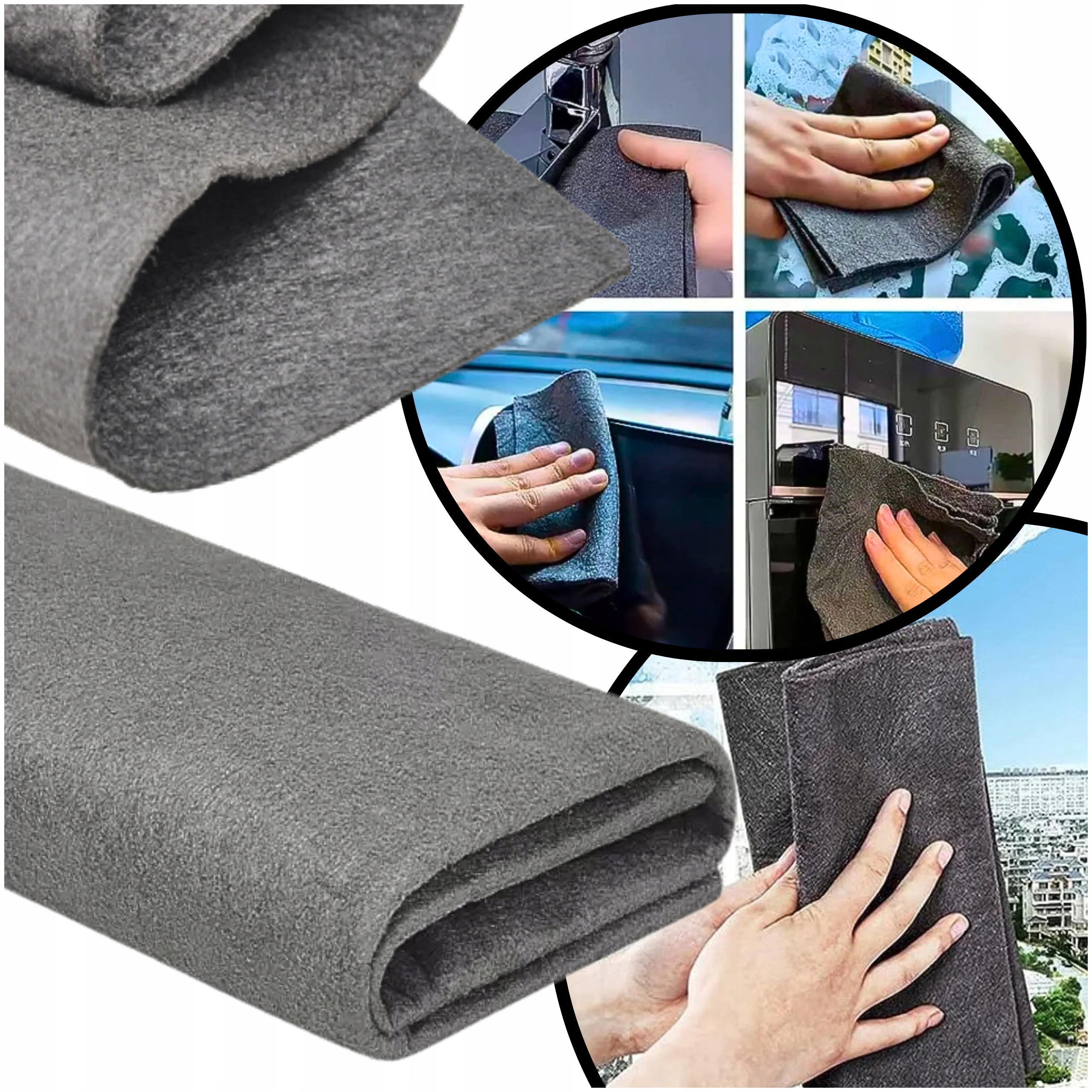 8x Magiczna Ściereczka Do Czyszczenia Ścierania Sprzątania z mikrofibry