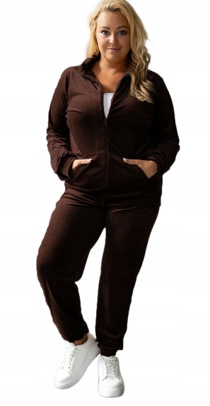 Dámská Teplákovka souprava Moon 772 Čokoláda 44/46 2XL/3XL