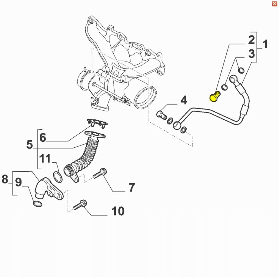 

Śruba turbosprężarki Ar 1.75 turbo Uszczelki Oe