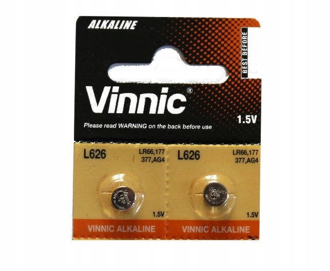 

Bateria AG4 L626 LR66 SR626W (2szt)