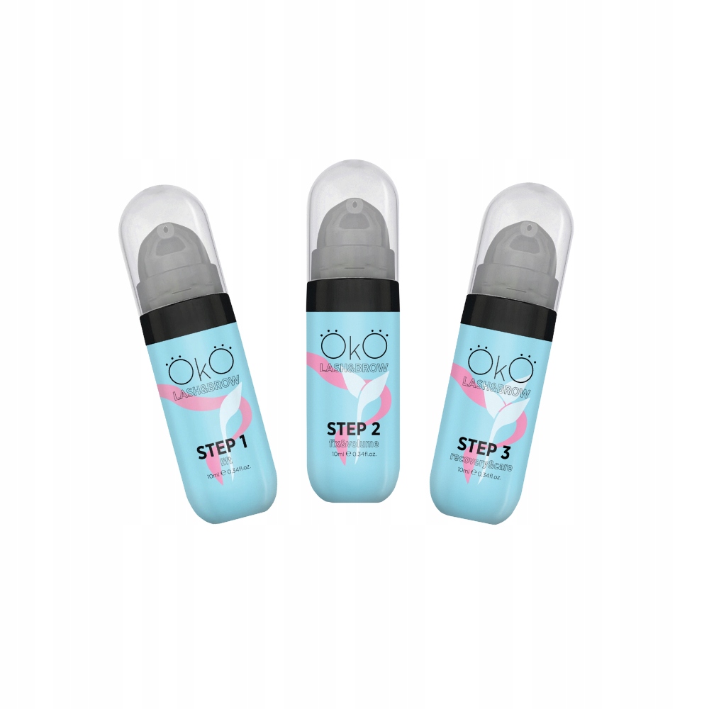 Sada pro lifting a laminaci řas a obočí v gelu 3 x 10 ml Oko Step 1-2-3