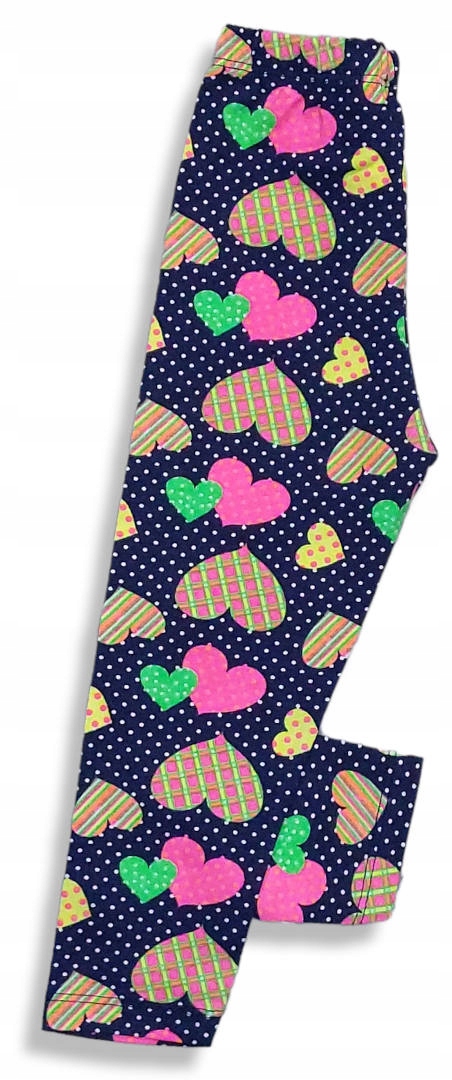 

Legginsy Getry Dziecięce bawełniane 110 Serduszka