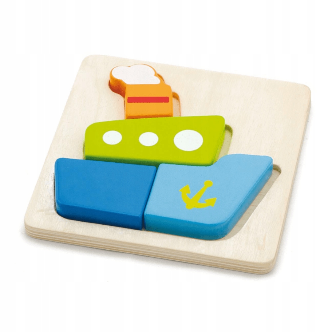 Puzzle drewniane edukacyjne klocki dla dzieci 15Ł Kod producenta 15-15Ł